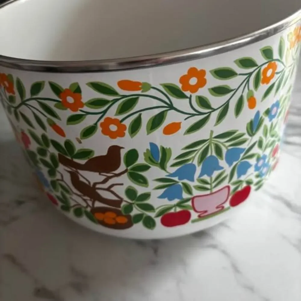 Vtg Kobe Kitchen Mixing Bowl Planter maximalist Dutch folk kitschy cottage - Picture 5 of 7